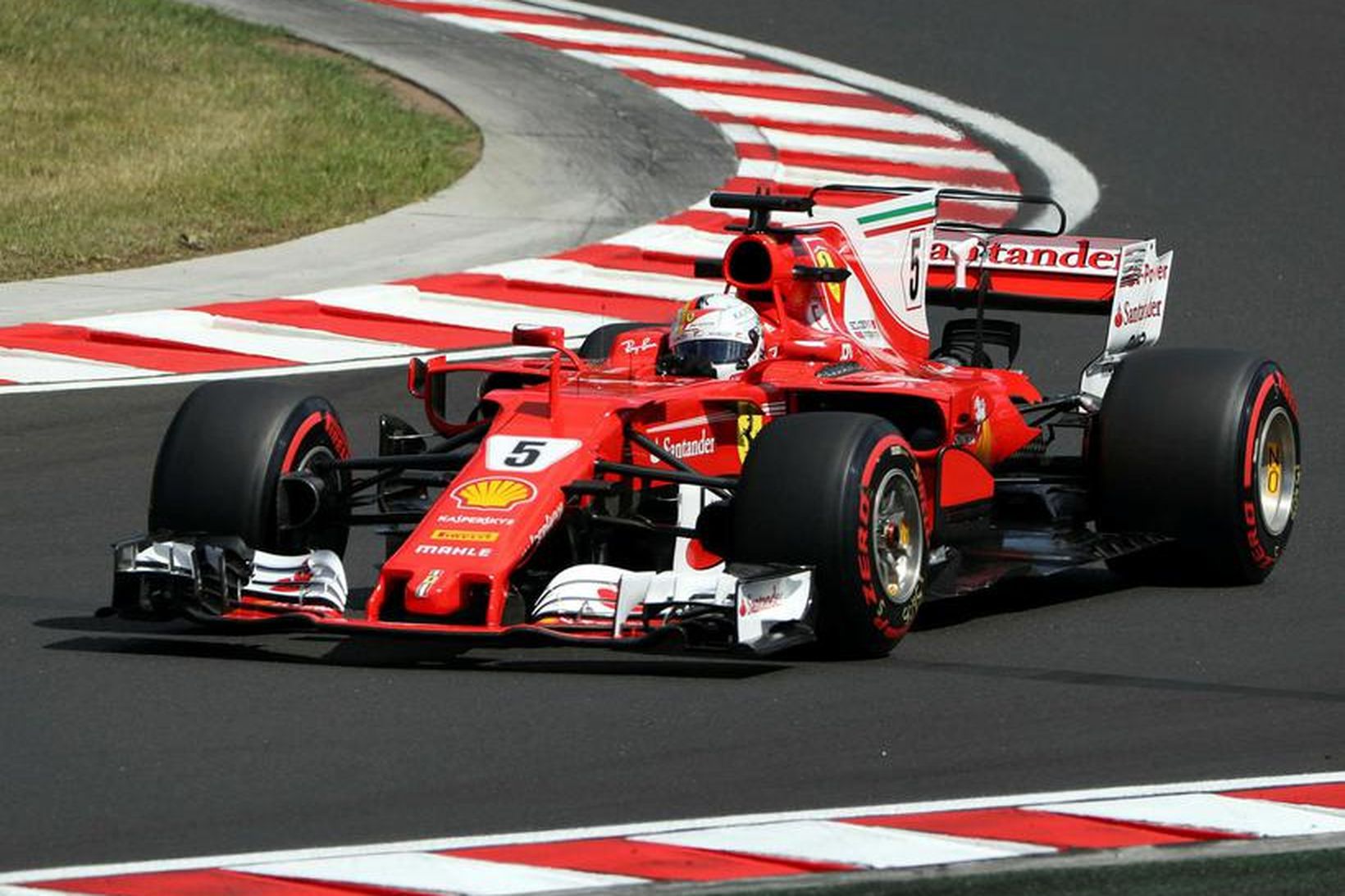 Sebastian Vettel á lokaæfingunni í Búdapest.