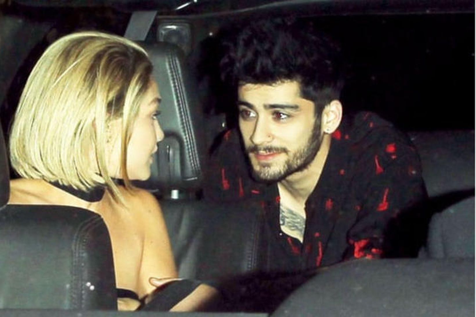 Gigi Hadid og Zayn Malik á meðan allt lék í …