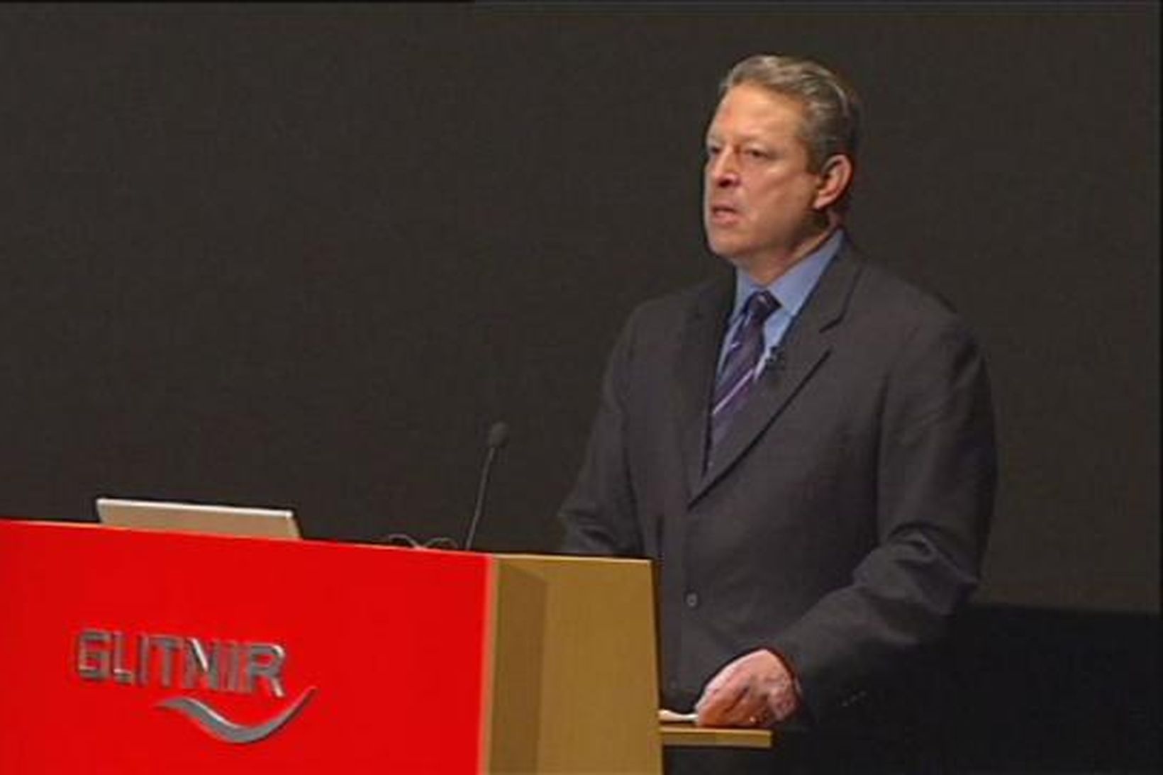 Al Gore í Háskólabíói í morgun.