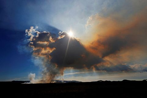 Eldgosið við Sundhnúkagíga sem lauk í byrjun september.