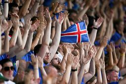 Það var vel mætt á leiki Íslands.