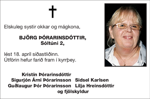 Björg Þórarinsdóttir,