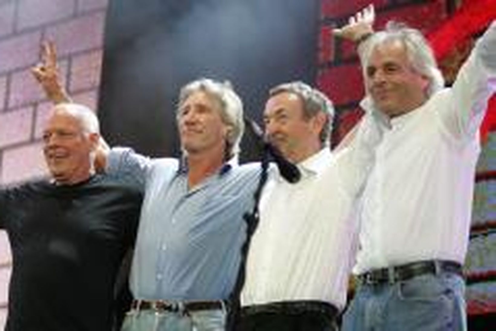 Roger Waters, annar frá vinstri, ásamt félögum sínum í Pink …