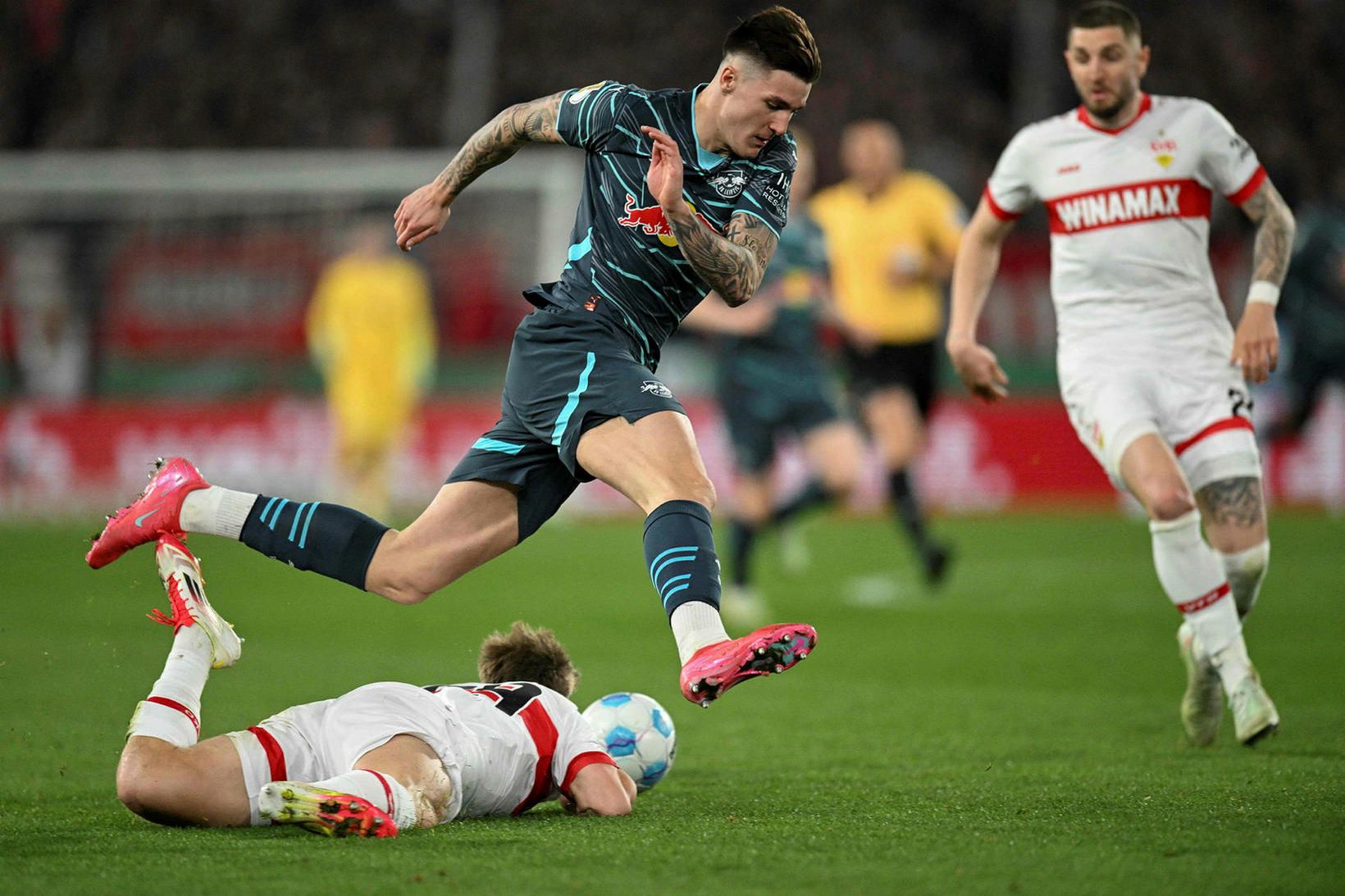 Benjamin Sesko verður líklegast næsti framherji Arsenal.