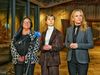 Inga Sæland, Kristrún Frostadóttir, and Þorgerður Katrín Gunnarsdóttir at the press conference.