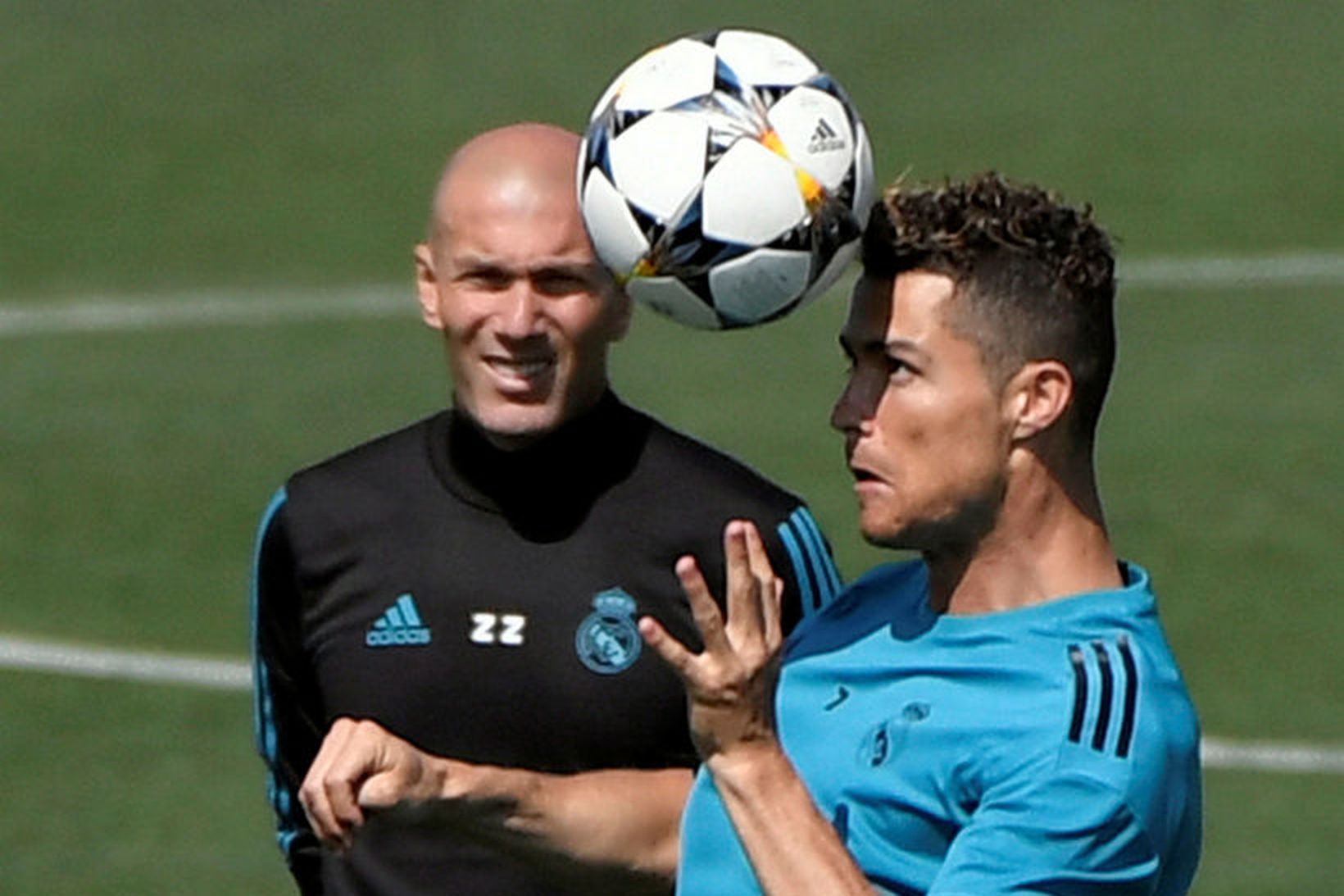 Cristiano Ronaldo og Zinedine Zidane.