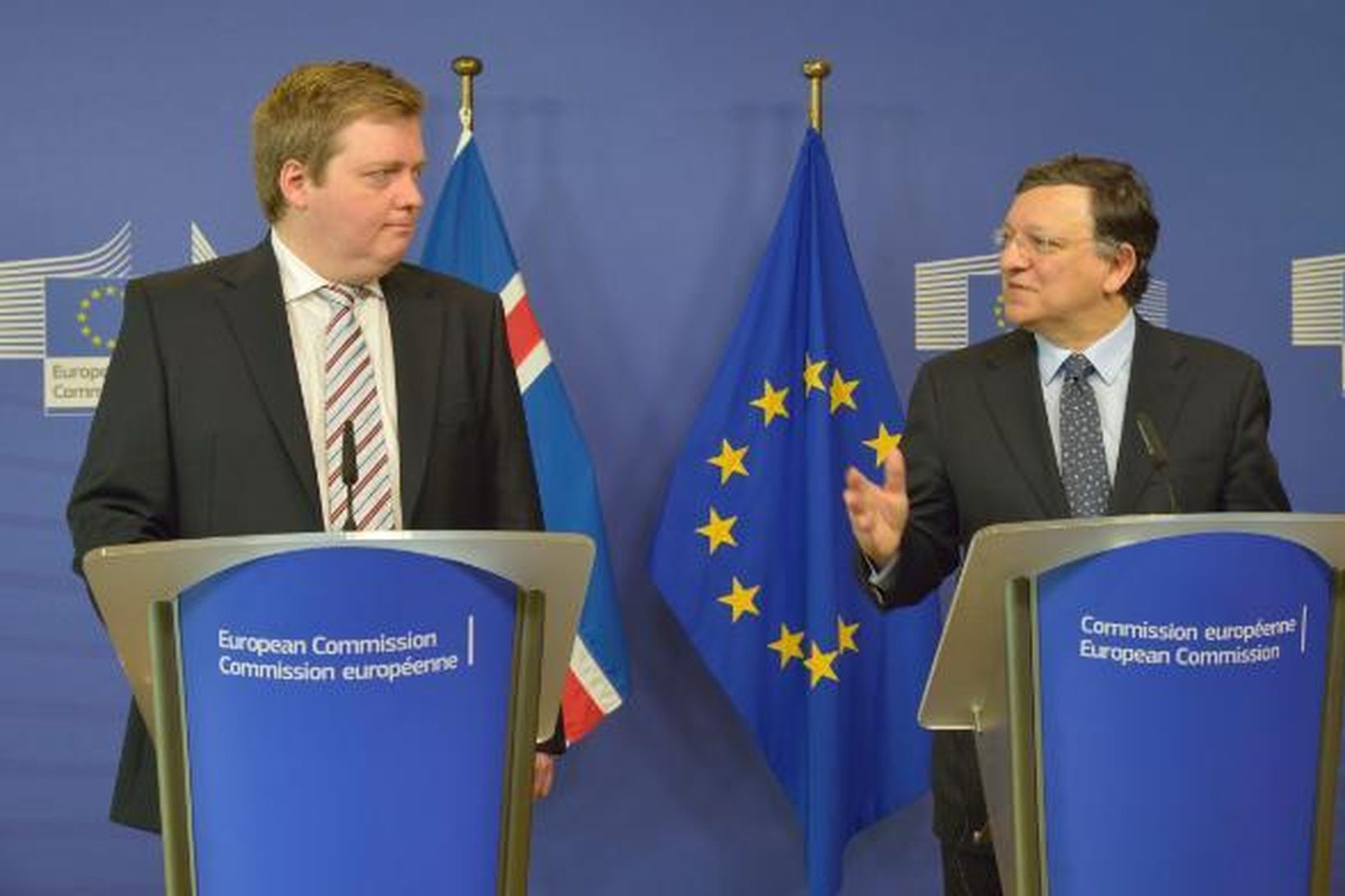 Sigmundur Davíð Gunnlaugsson og José Manuel Barroso.