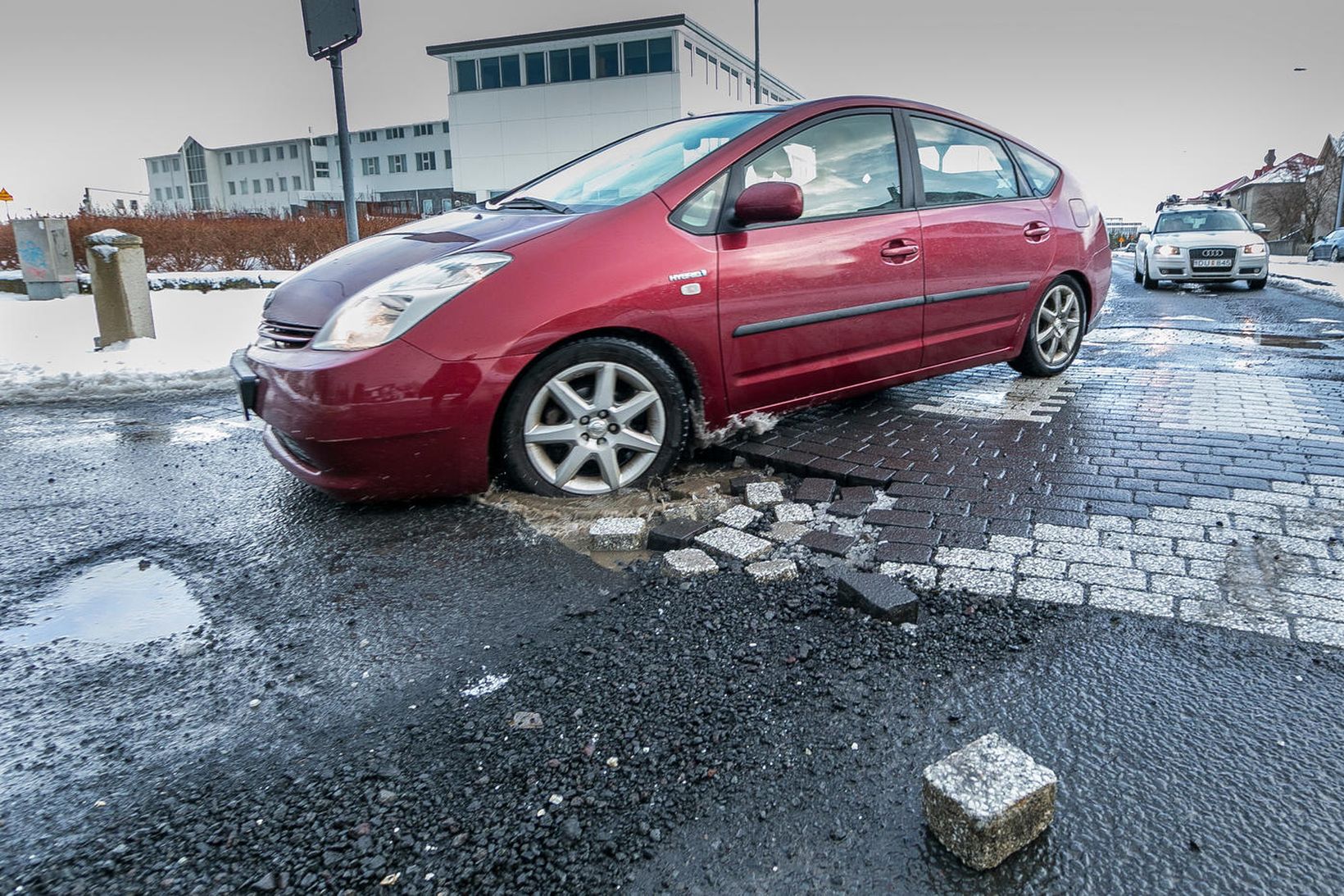 Gömul mynd af gatnakerfi Reykjavíkur eða frá 2015, á við …