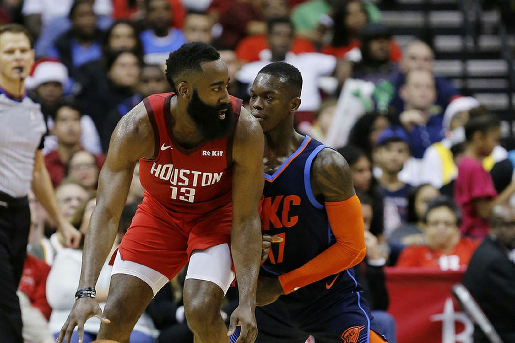 James Harden með boltann fyrir Houston.