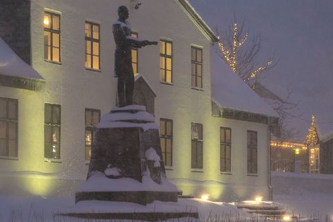 Iceland covered with a blanket of white.