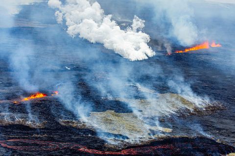 Síðasta eldgosi lauk 5. september.