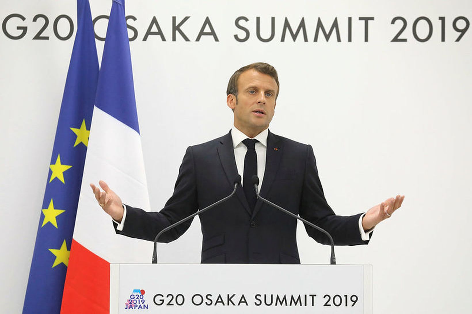Emmanuel Macron, forseti Frakklands, ræddi um Parísarsamkomulagið.