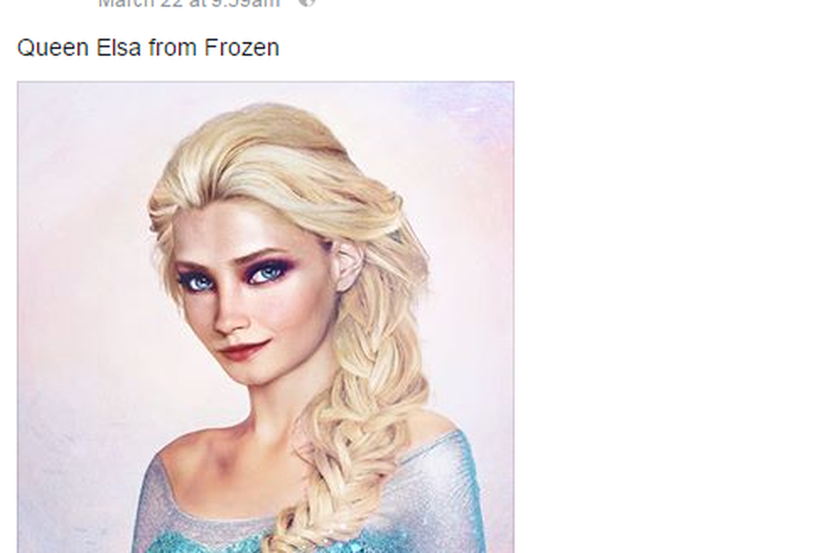 Elsa tekur sig vel út á mynd listamannsins.
