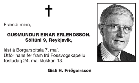 Guðmundur Einar Erlendsson,