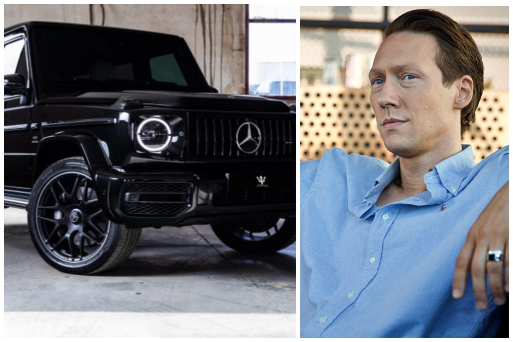 Norski útrásarvíkingurinn, Adam Veile, keyrir um á Mercedes-AMC G í …