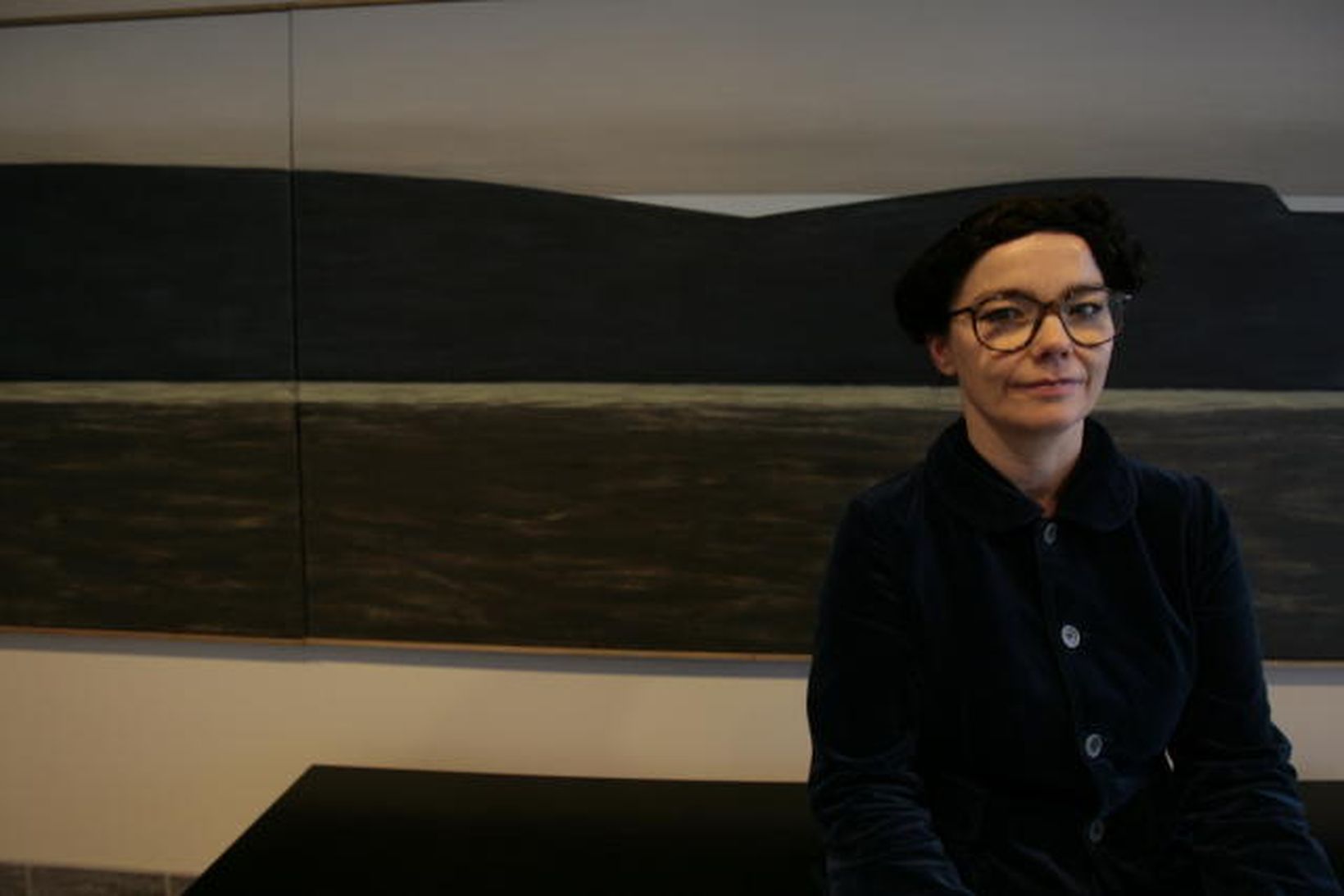 Björk Guðmundsdóttir á fundinum í dag