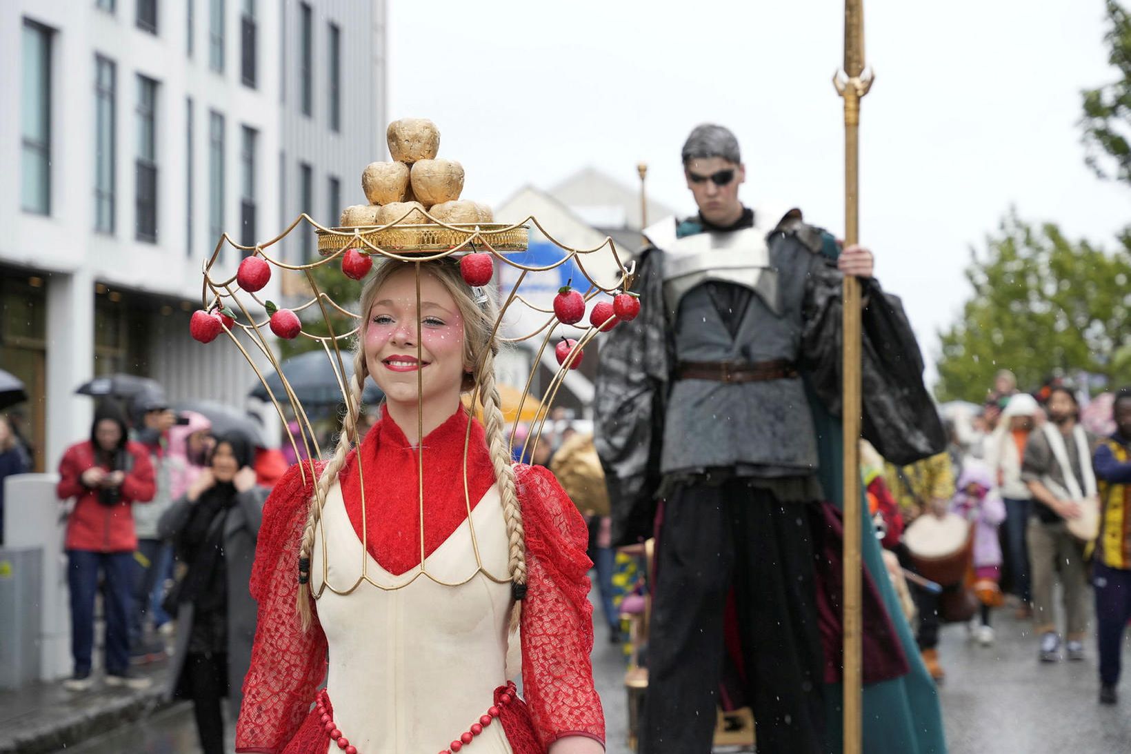Lífleg skrúðganga fór fram í miðbæ Reykjavíkur í dag.