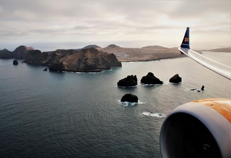 A view of Vestmannaeyjar islands.