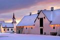 Borgarfjörður Gamla húsatorfan á Hvanneyri er að byrja að skrýðast hátíðarbúningi, enda aðeins rétt rúm vika þar til aðventan gengur í garð.