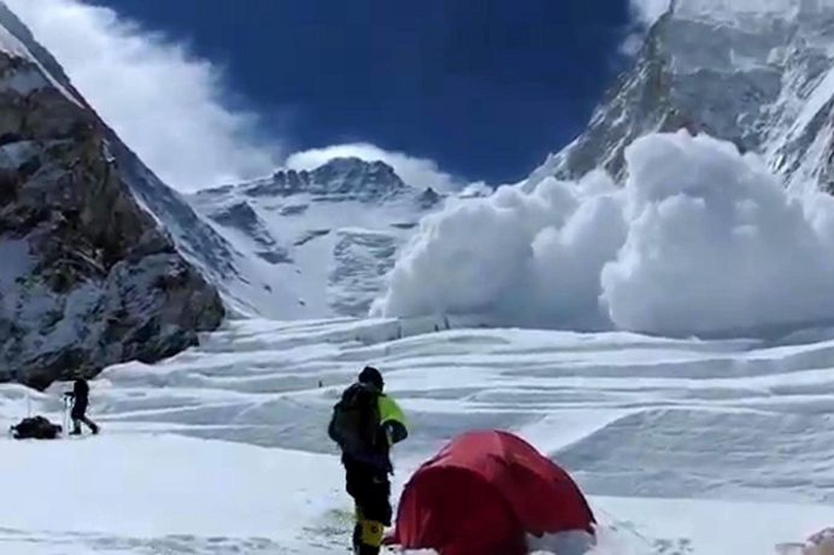Snjóflóðið mannskæða í Everest.