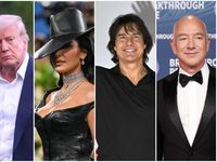 Þau vita hvað er að ferðast með lúxus. F.v. Donald Trump, Kim Kardashian, Tom Cruise …