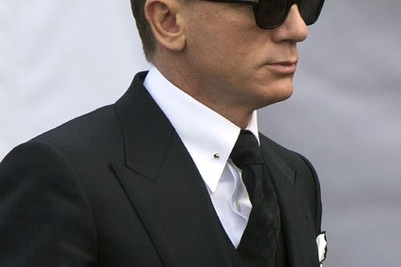 Daniel Craig við tökur á nýjustu Bond-myndinni.