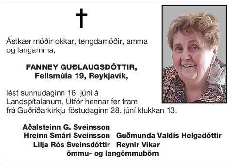 Fanney Guðlaugsdóttir,