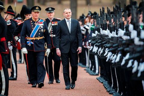 Guðni Jóhannesson, President of Iceland, on the right, with King Harald of Norway on the left.