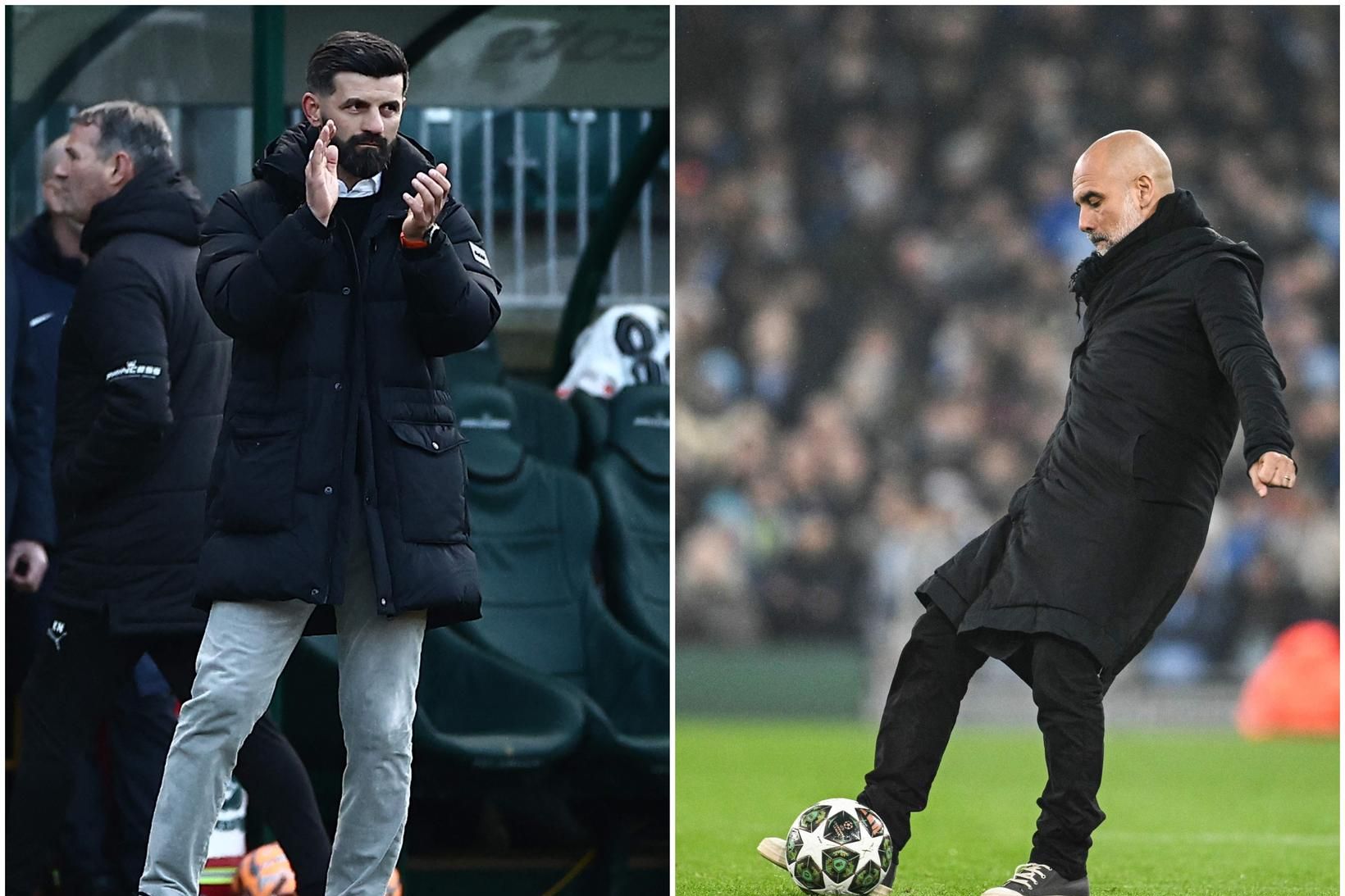 Miron Muslic og Pep Guardiola.