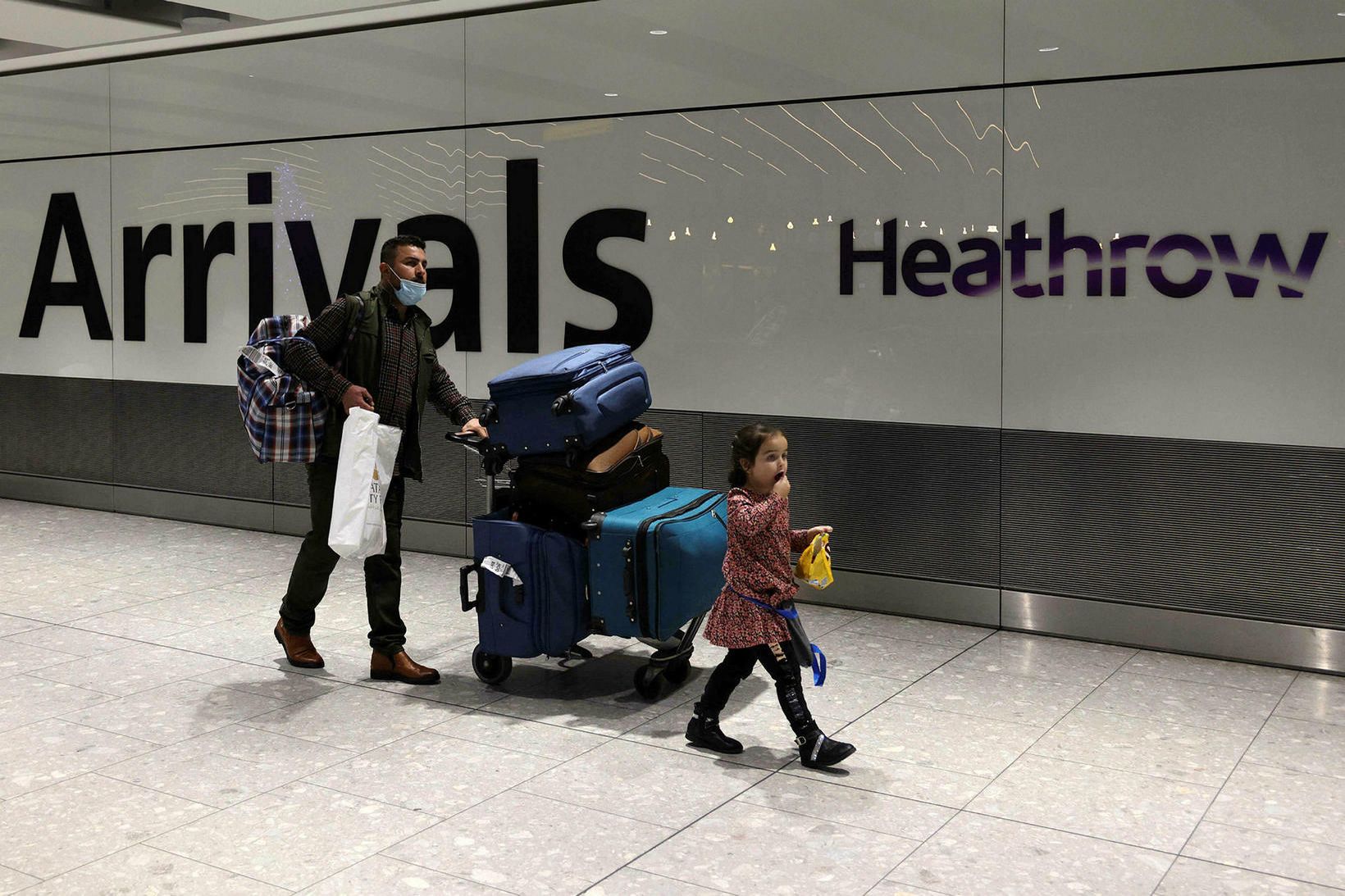 Frá Heathrow-flugvellinum í Bretlandi.