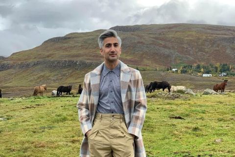 Tan France in Iceland.