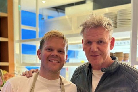 Það voru fagnaðarfundir hjá Sigurði Laufdal eiganda veitingastaðarins Lólu og Íslandsvininum Gordon Ramsay í gærkvöldi.