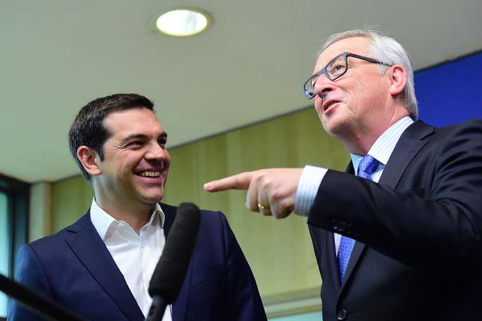 Alexis Tsipras, forsætisráðherra Grikklands, og Jean-Claude Juncker, forseti Framkvæmdastjórnar ESB …
