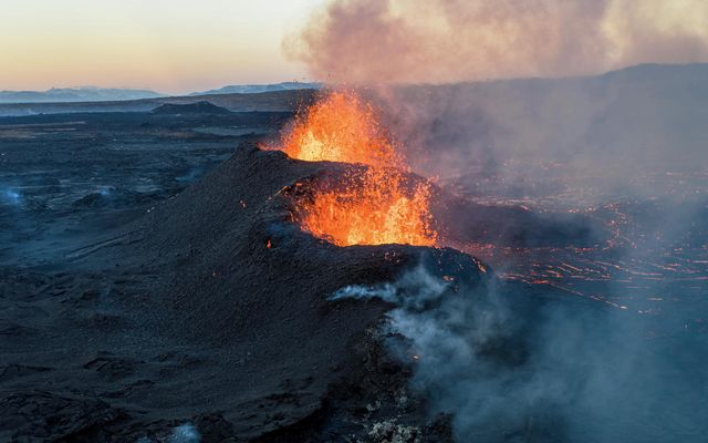 From the eruption site yesterday afternoon.