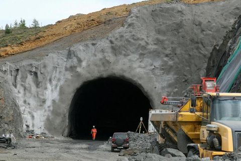 Vaðlaheiðargöng tunnel is only a few kilometres from Akureyri, North Iceland.