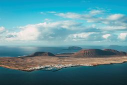 Enga lægð er að sjá á þessari mynd af Lanzarote.