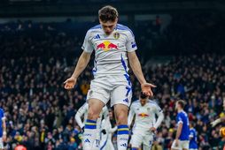 Daniel James fagnar í dag.