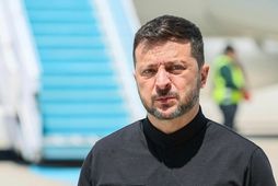 Volodimír Selenskí Úkraínuforseti lenti í borginni Ankara í Tyrklandi í morgun.