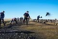 Seltjarnarnes Sjór gekk yfir golfvöllinn á Seltjarnarnesi fyrr í mánuðinum og á laugardaginn hreinsuðu Seltirningar völlinn eftir sjóganginn.