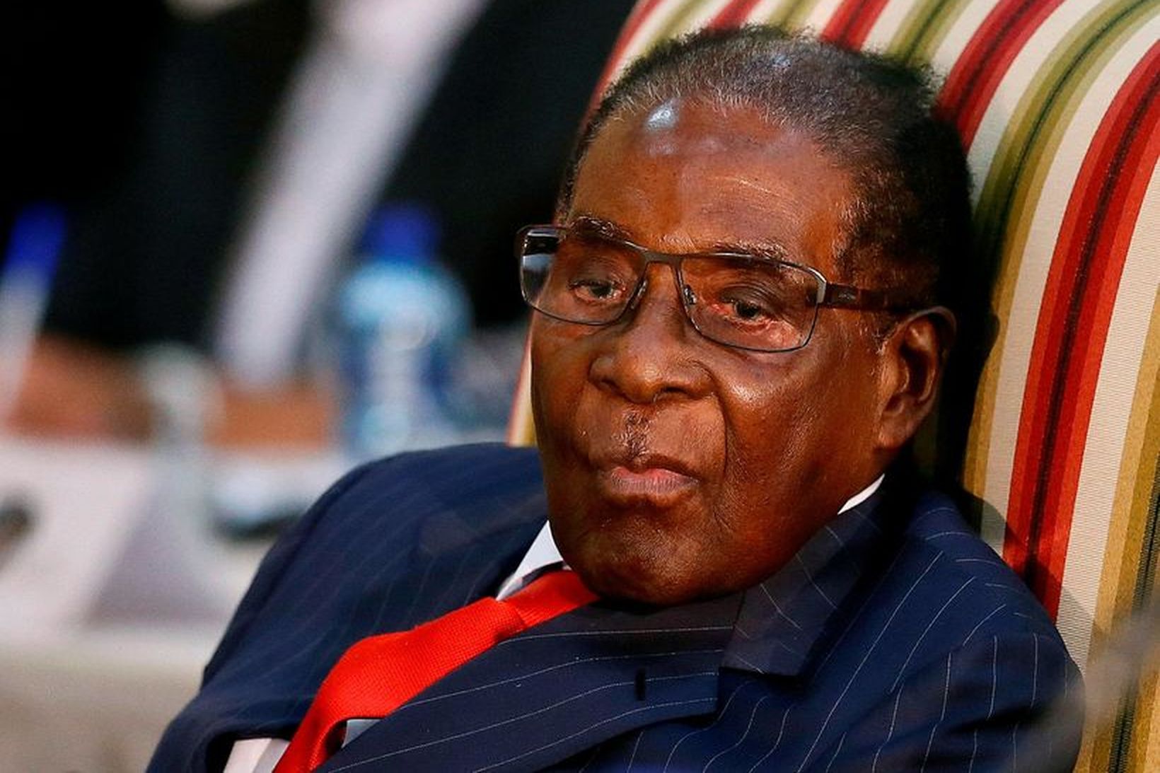 Robert Mugabe, forseti Zimbabwe. Það eru ekki allir þeirrar skoðunar …