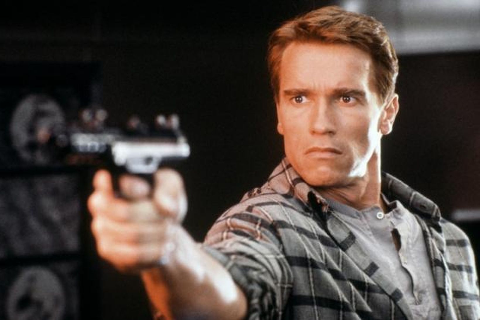 Arnold Schwarzenegger lék aðalhlutverkið í Total Recall.
