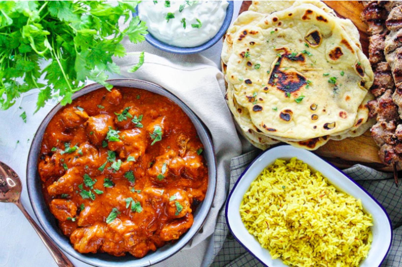 Undursamlega gott tandoori lamb með saffran hrísgrjónum