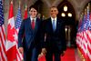 Obama hvetur fólk til að kjósa Trudeau