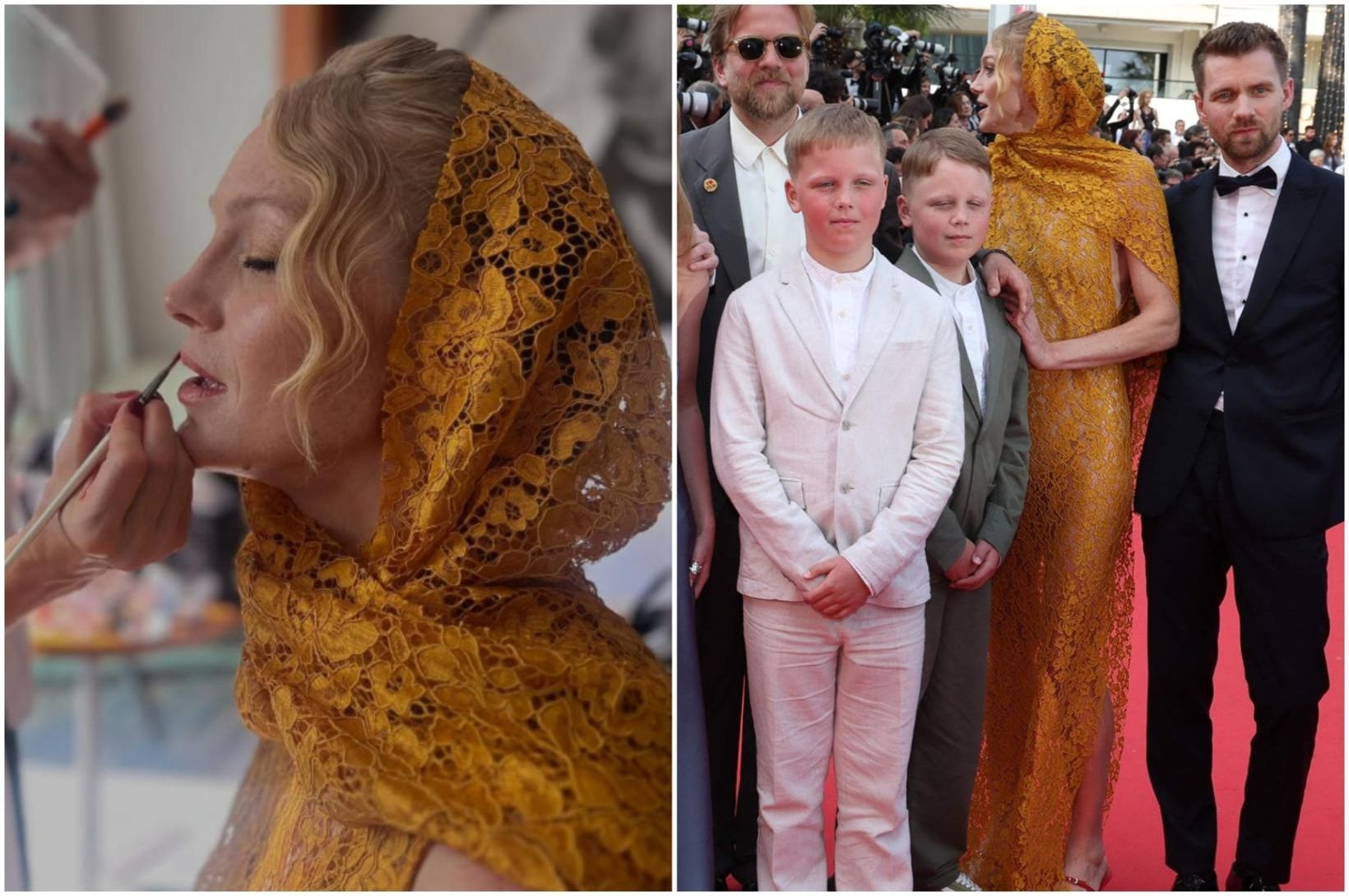 Saga Garðars klæddist aðeins blúndu í Cannes