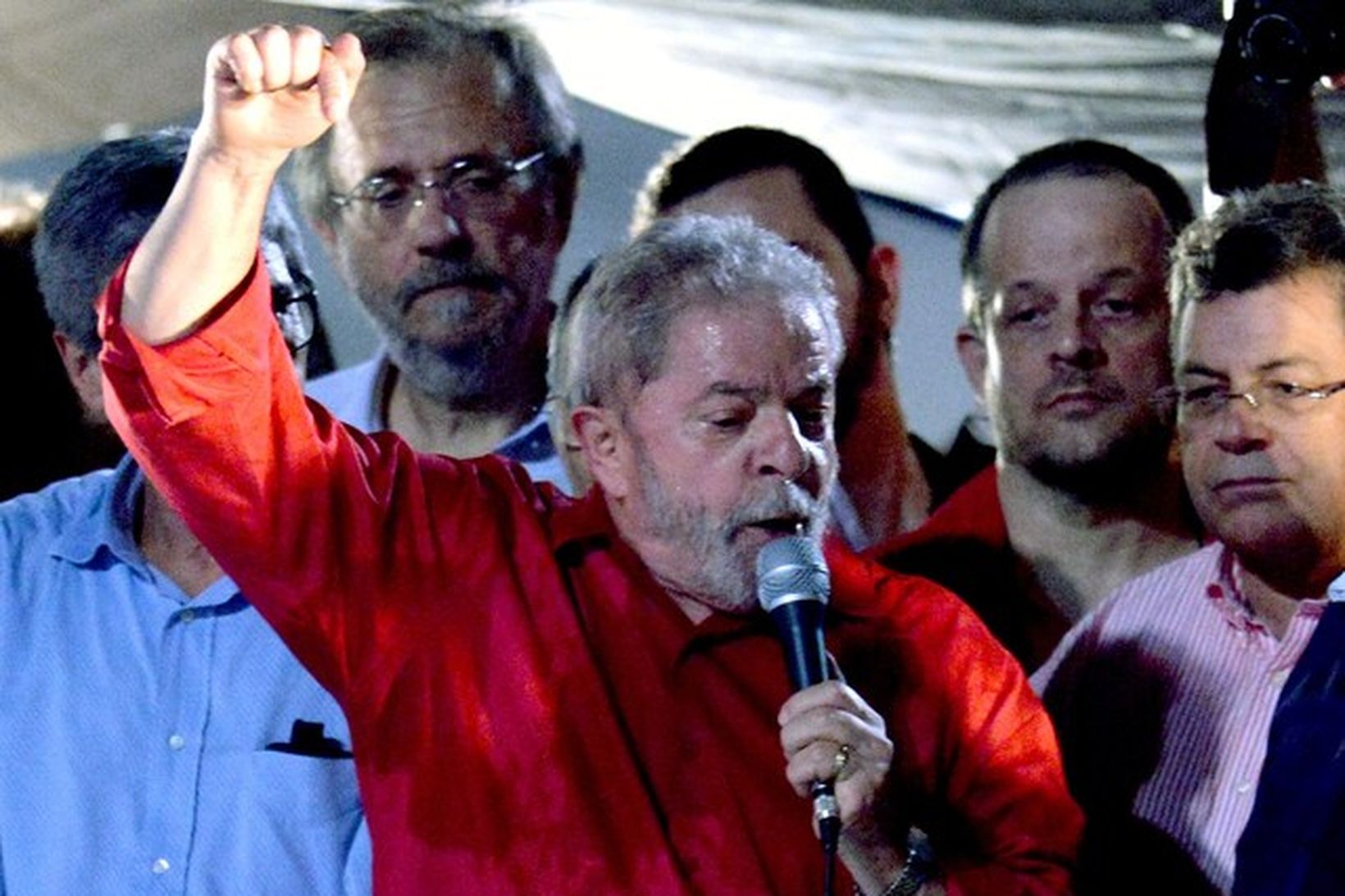 Luiz Inacio Lula da Silva ávarpaði stuðningsmenn sína í Sao …