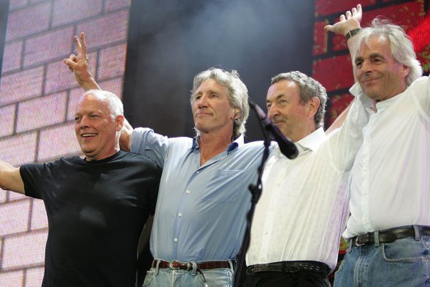 Pink Floyd: Dave Gilmour, Roger Waters, Nick Mason og Rick …