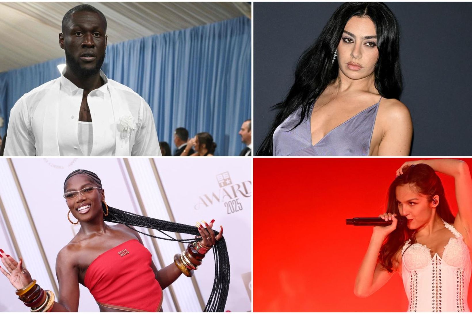 Stormzy, Charli XCX, Doechii og Olivia Rodrigo eru meðal þeirra …