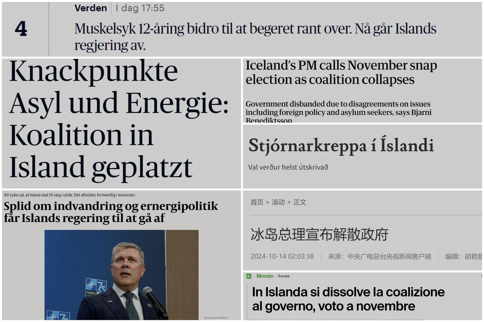 „Stjórnarkreppa í Íslandi“