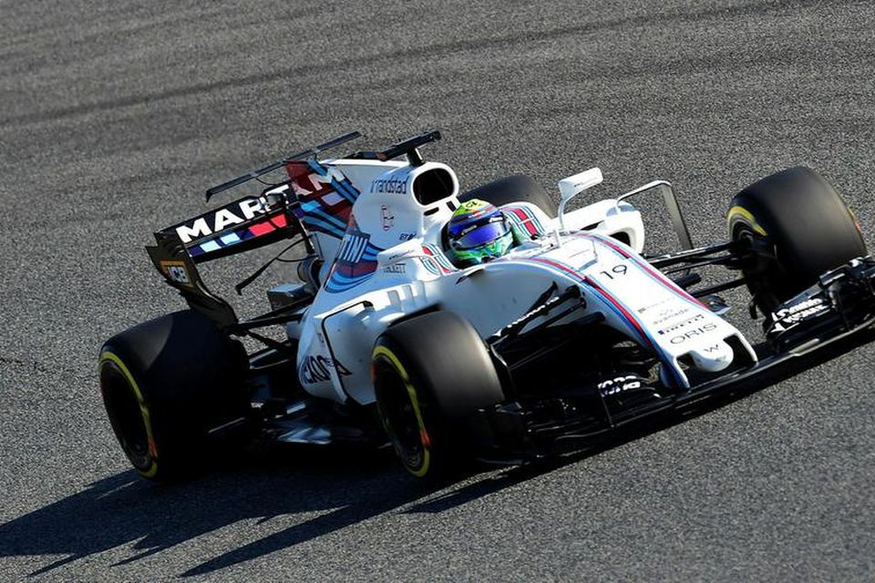 Felipe Massa setti þriðja besta tímann á Williamsbílnum.