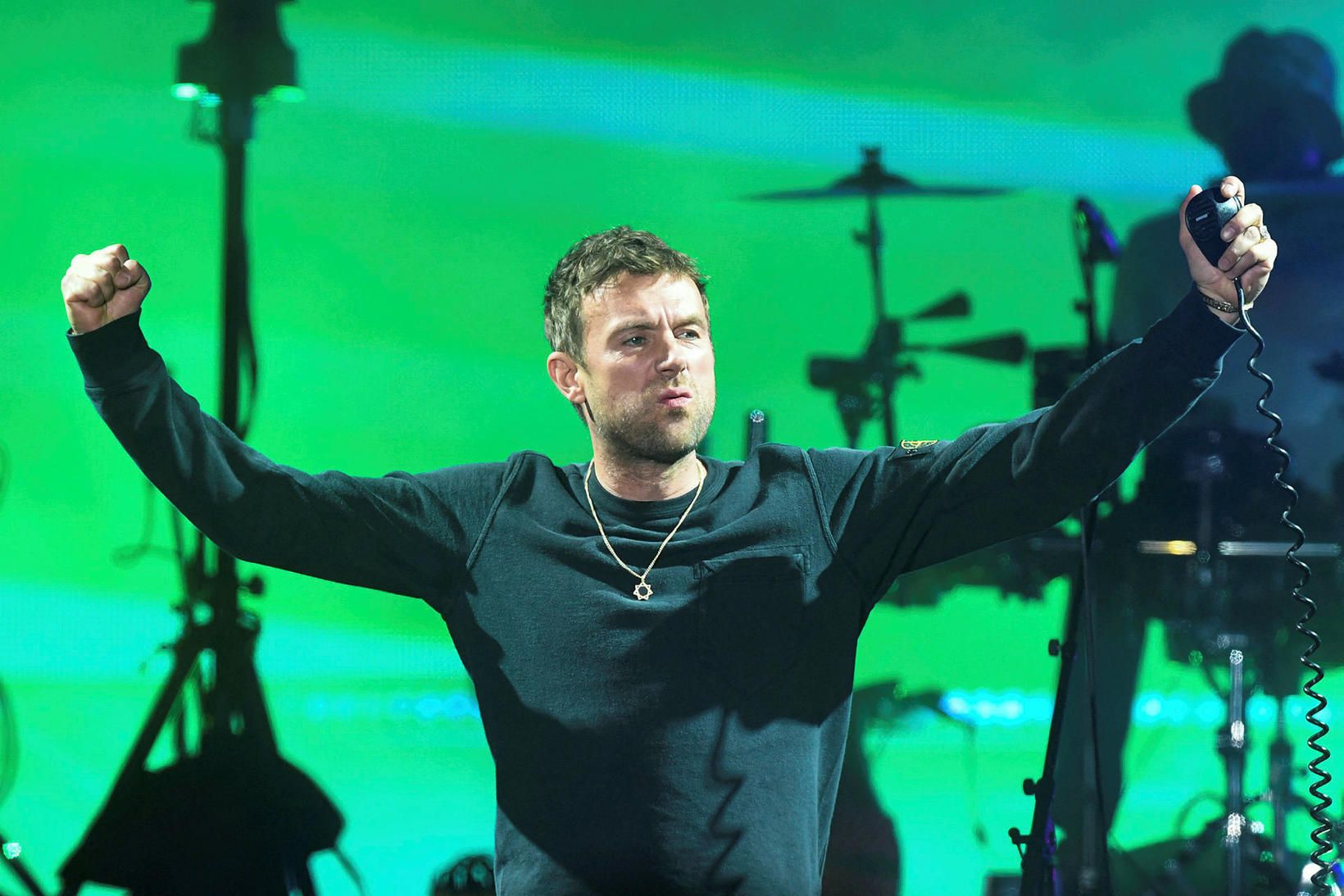 Breski tónlistarmaðurinn Damon Albarn stendur á bak við hljómsveitina Gorillaz …